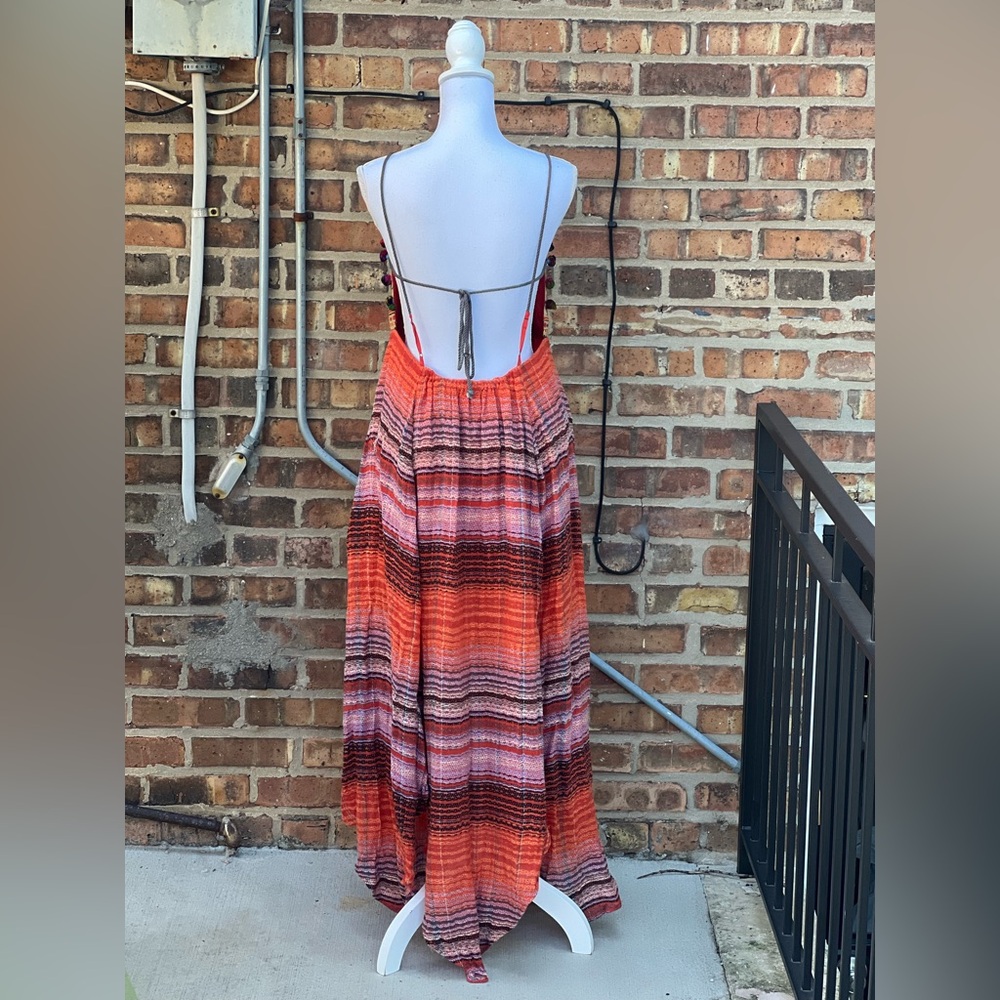 Free People Red and Orange Patterned Maxi Dress - Picture 3 of 4